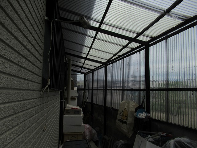 甲斐市　波板ポリカ　ポリカーボネート　タキロン　火災保険